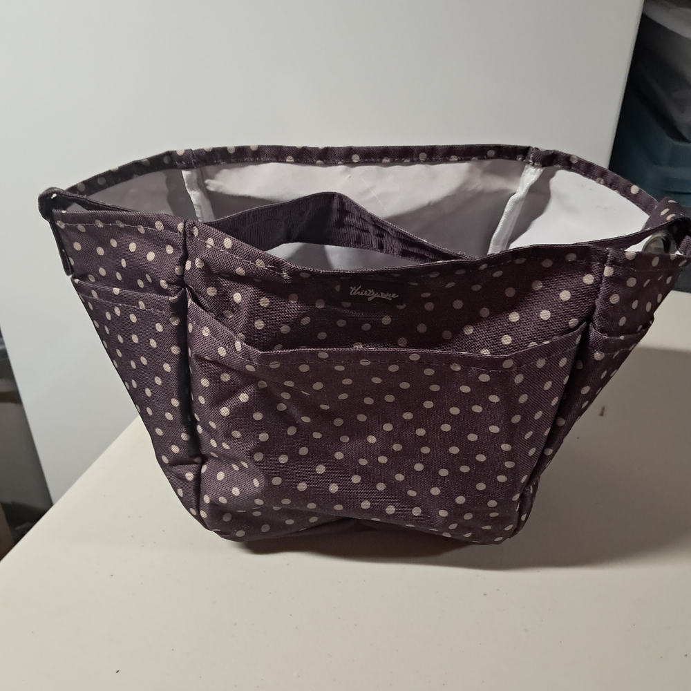 Thirty-One Purple Polka Dot Baby Bag